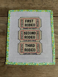Rodeo Tickets Needlepoint Canvas
