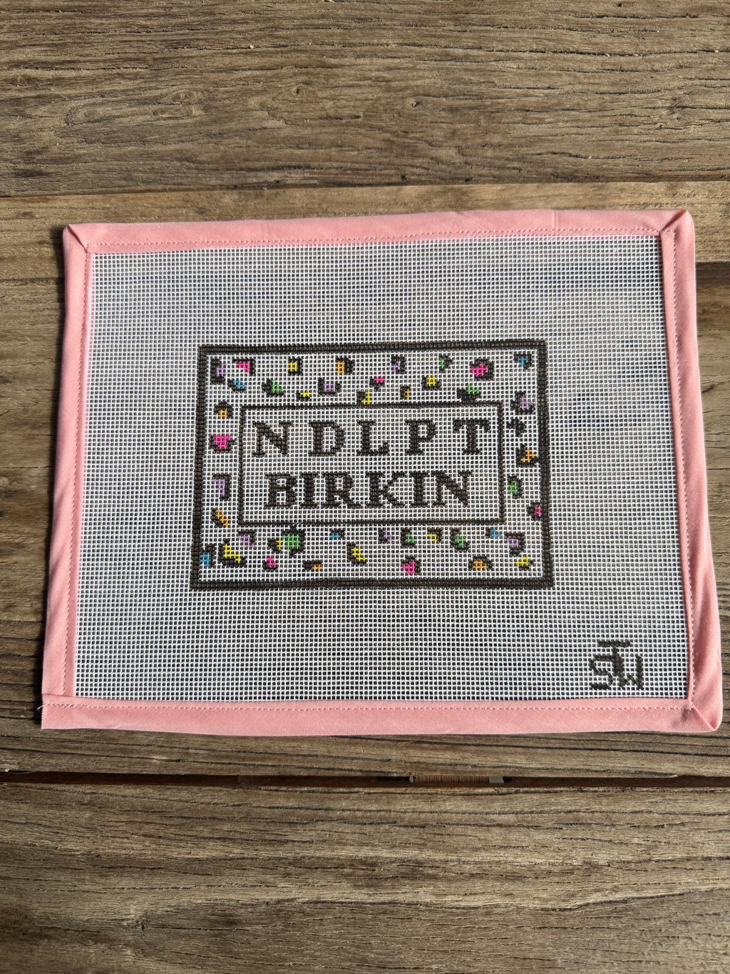 NDLPT BIRKIN Needlepoint Canvas