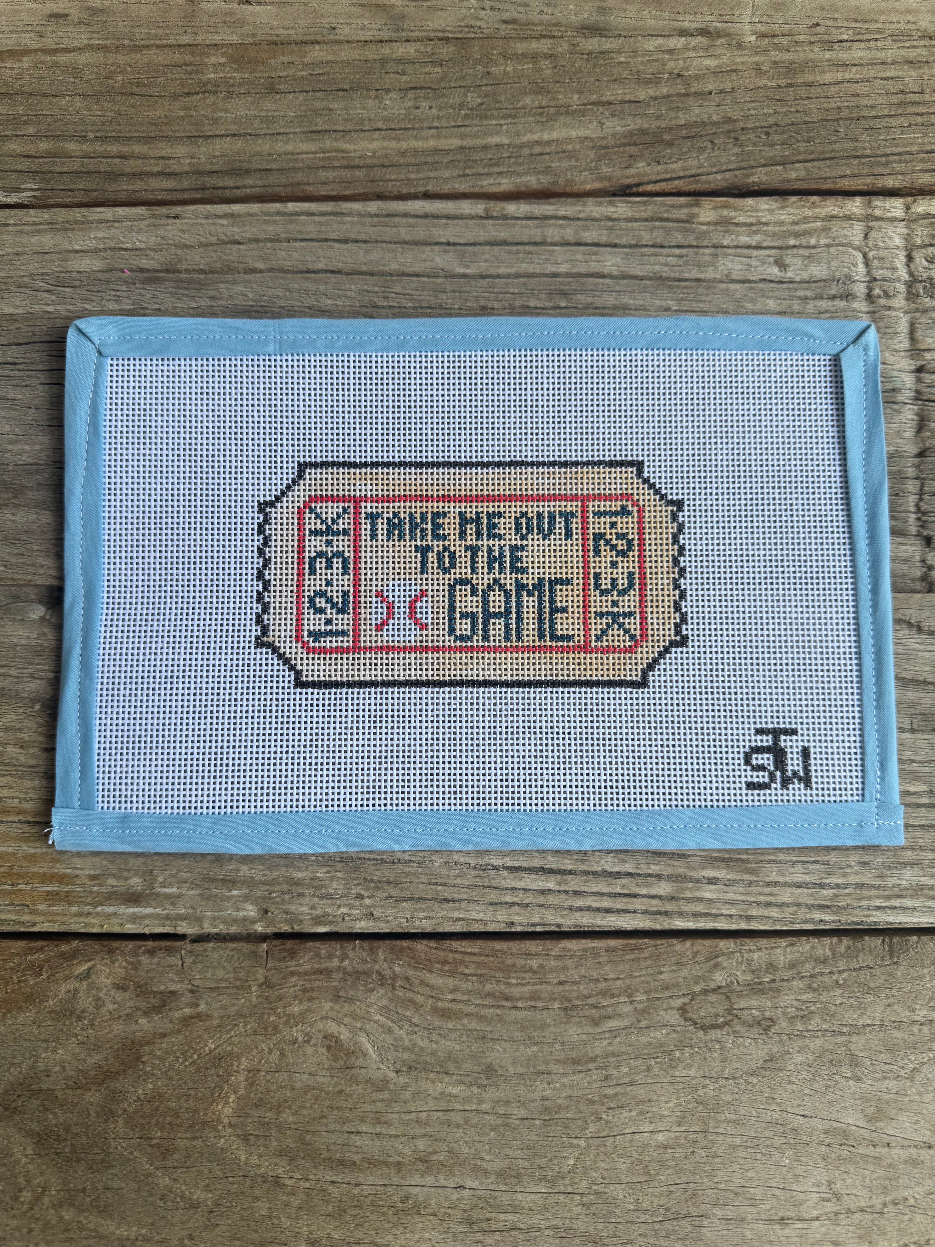 Take Me Out To The Ballgame Needlepoint Canvas