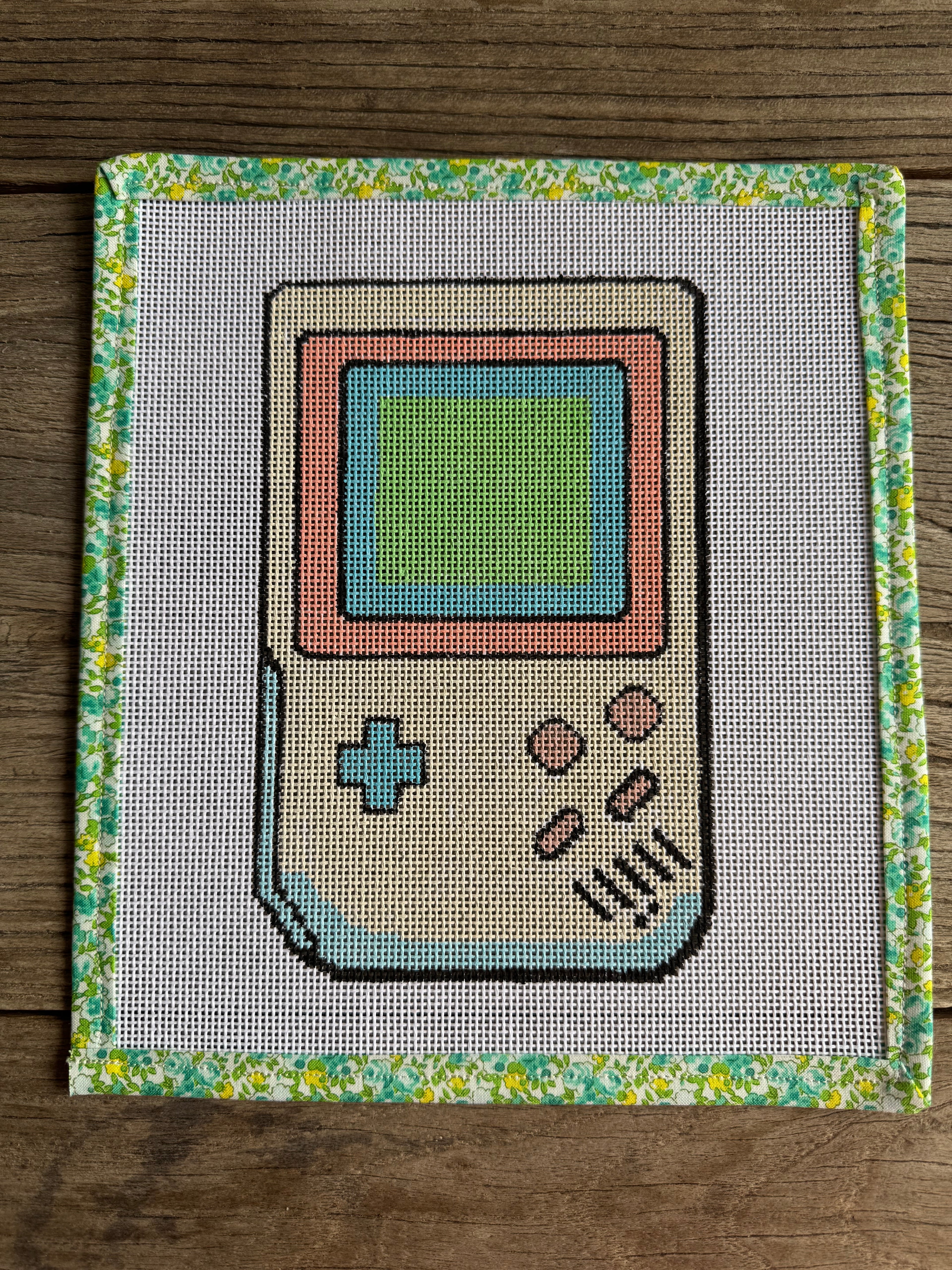 Needlepoint Canvas handheld gaming console 